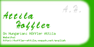 attila hoffler business card
