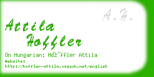attila hoffler business card